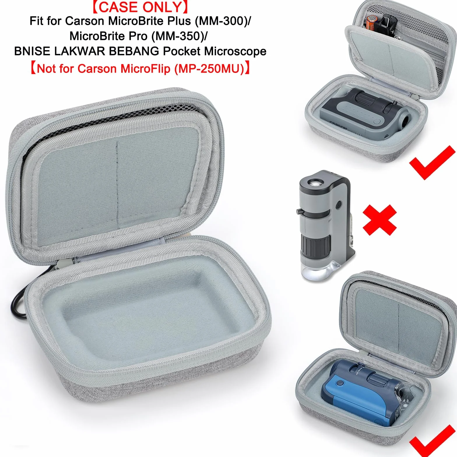 Jiusion Sac de Microscope Portable pour Carson MicroBrite Plus (MM-300)