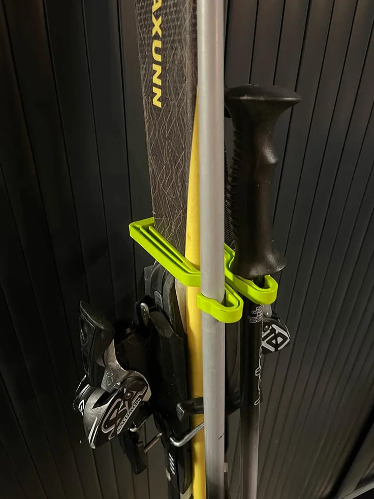 KlipSki Porte-Skis et bâtons Noir – Paire, Rapide et Simple