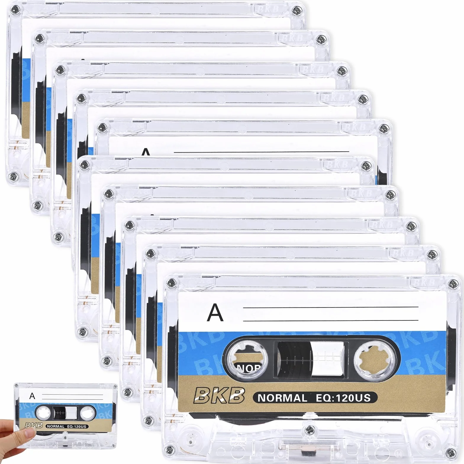Cassettes audio vides 60 min lot de 10 faible bruit pour conférences