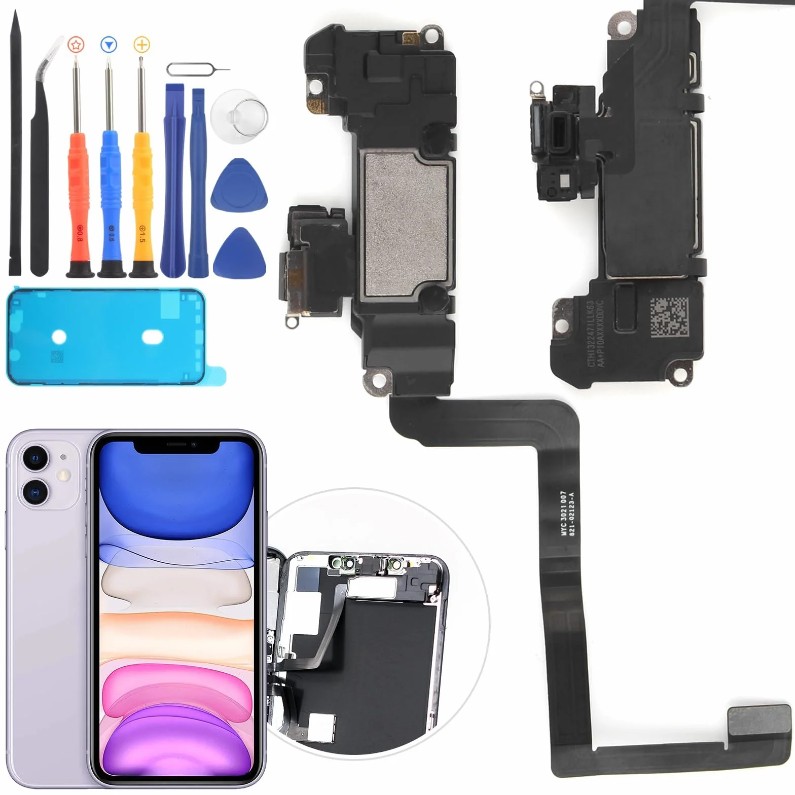 RongZy Haut-Parleur Remplacement pour Apple iPhone 11 Speaker Sonnerie De Réparation,avec Outils