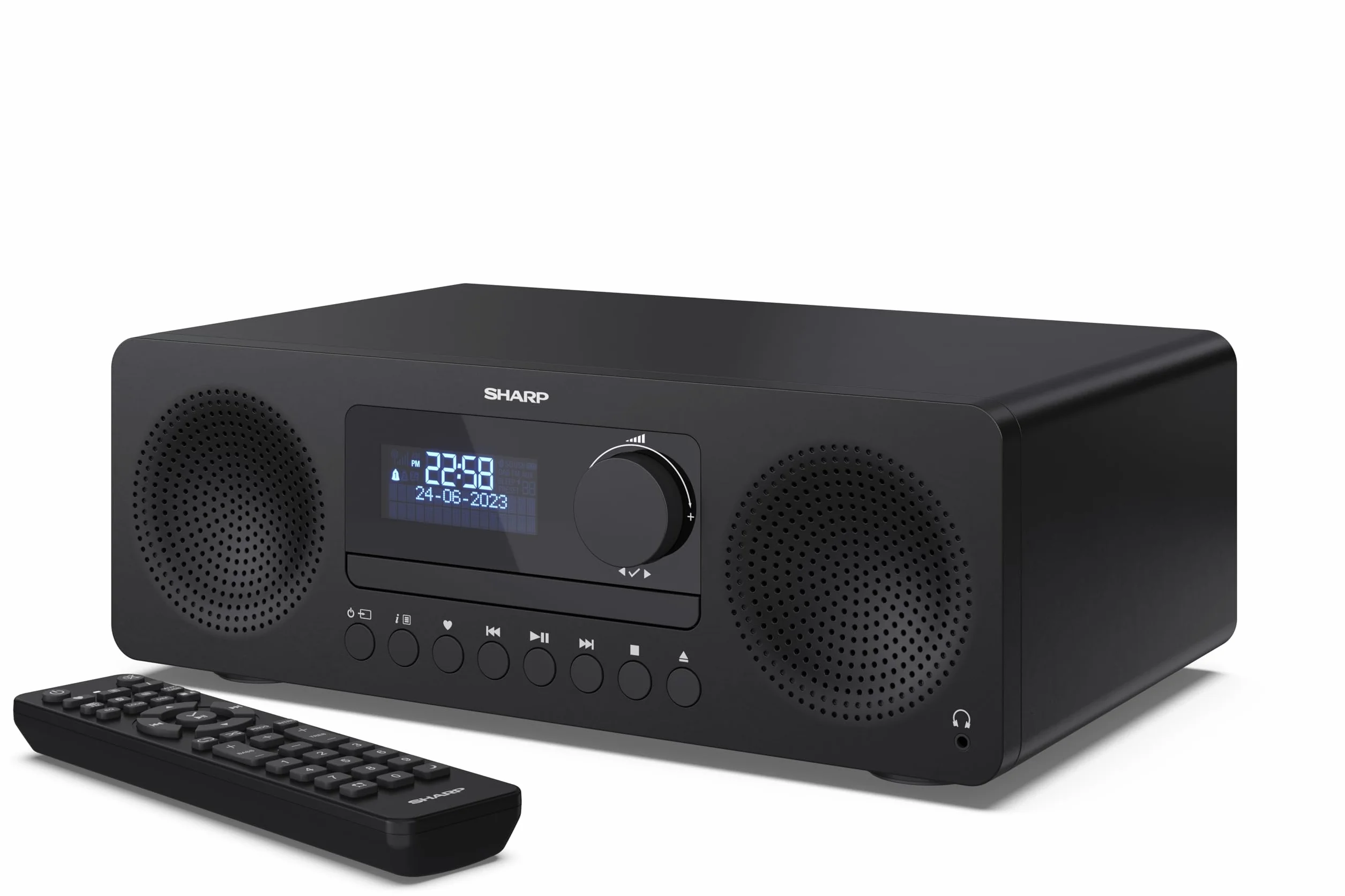 SHARP XL-B720D(BK) Tokyo All in One Sound System Radio Dab Dab+ FM Bluetooth CD MP3 USB Casque 60 W Noir