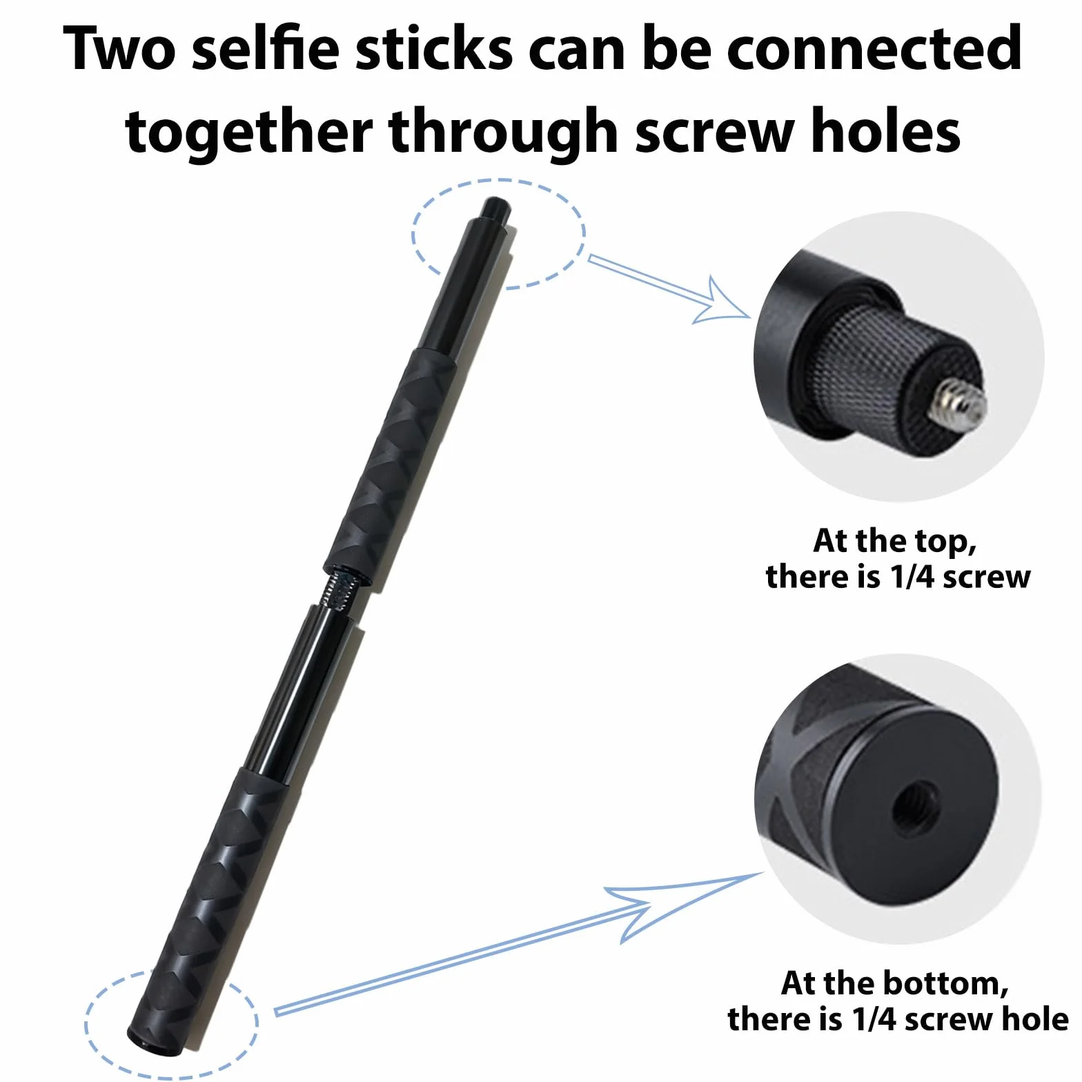 120CM Perche à Selfie Invisible pour Insta X3 X4 RS, Support de Selfie Invisible en Aluminium, Tige Télescopique pour Caméras d'action et Microphone