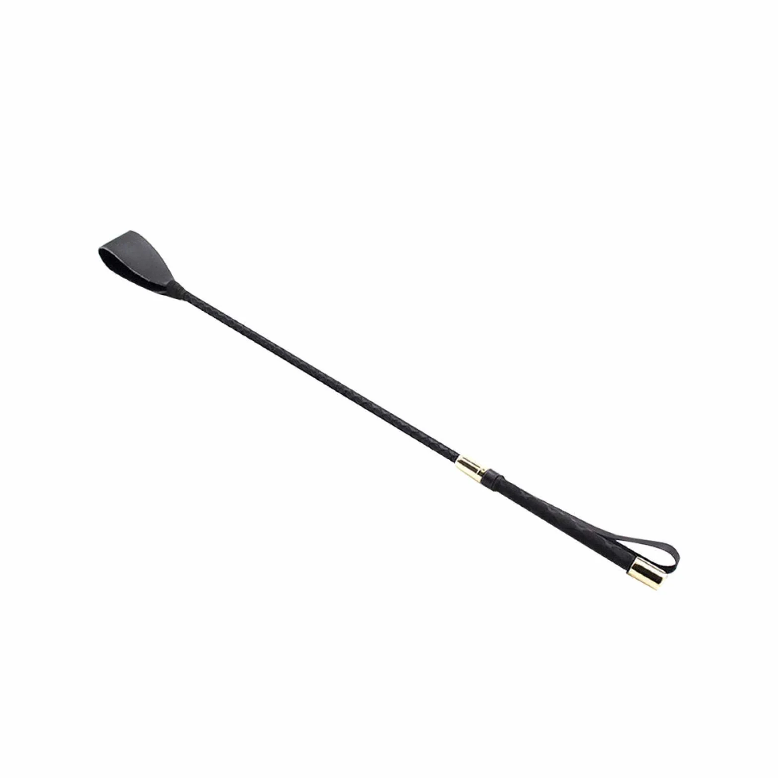 Kisbeibi Cravache pour chevaux d'équitation, manche en cuir PU, 30 cm