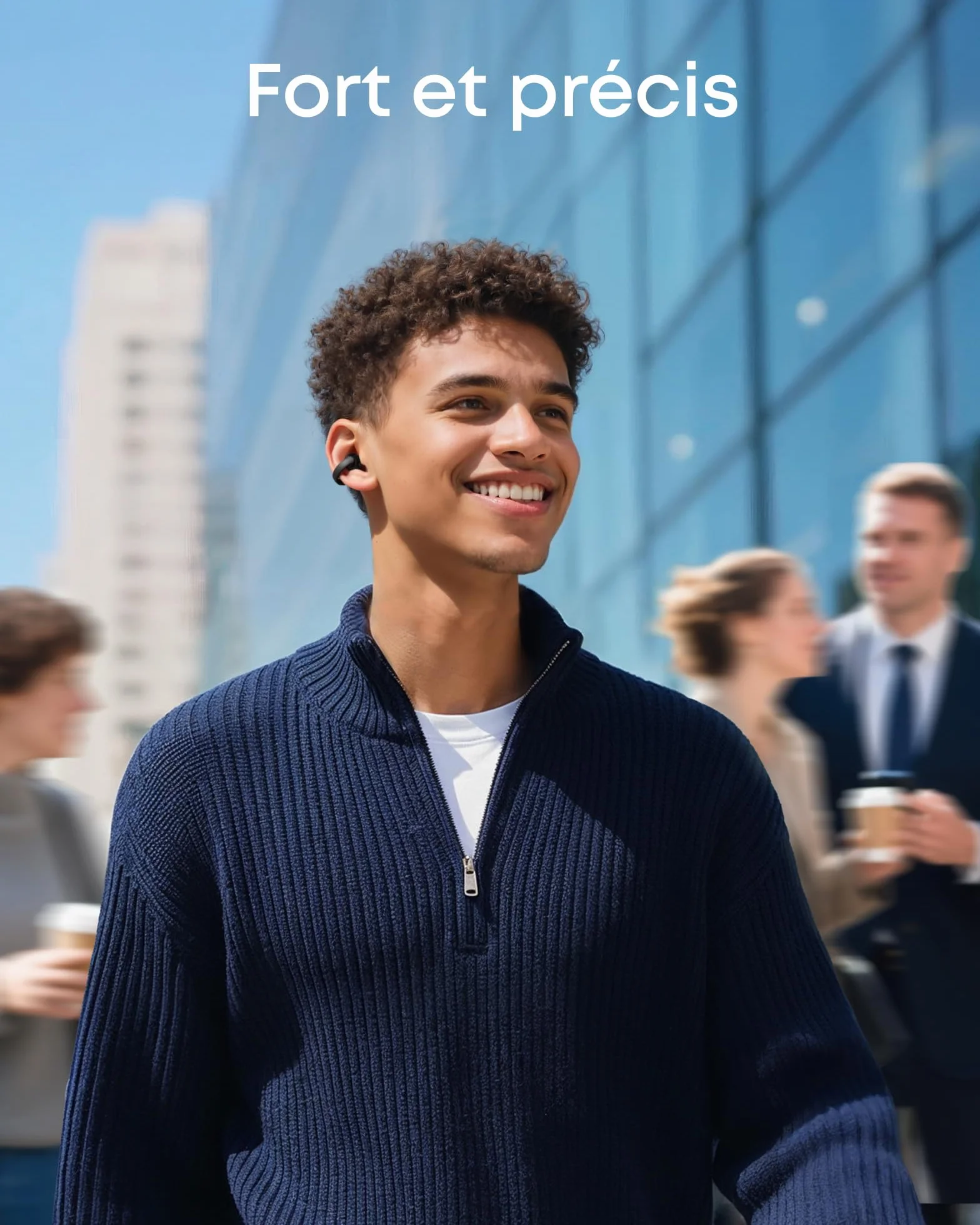 Soundcore C50i par Anker, écouteurs à Oreilles Libres, Clips, Confort Ultime, FlexiClip, transducteurs 12 mm, Basses puissantes, appels IA Nets, 28 h d’autonomie, Hi-Res, IP55, Bluetooth 6.0 (Noir)