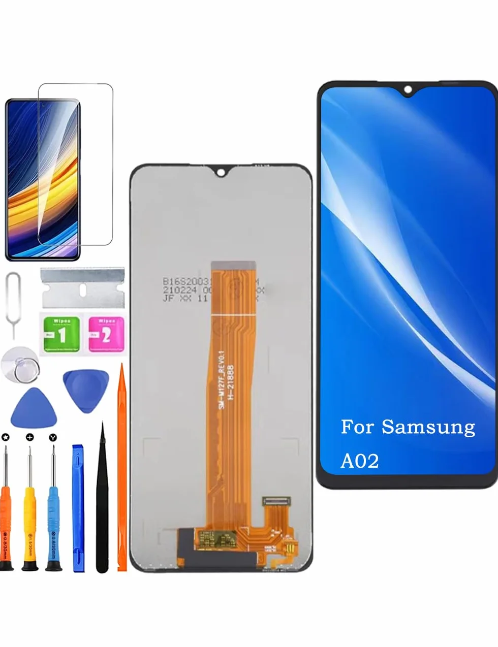 Remplacement d'écran pour Samsung Galaxy A02 A022F A022F/DS A022M A022M/DS A022G A022G/DS LCD Affichage Tactile Numériseur Assemblage + Outils