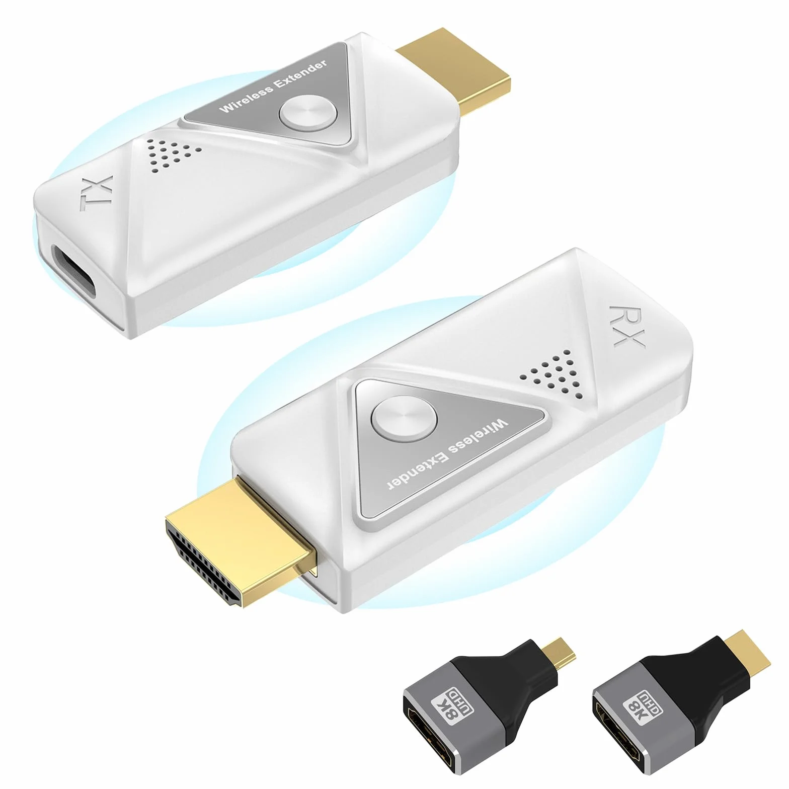 Émetteur et récepteur HDMI sans Fil 2,4G/5G Plug & Play pour PC TV Projecteur Moniteur (Blanc 1 à 1)