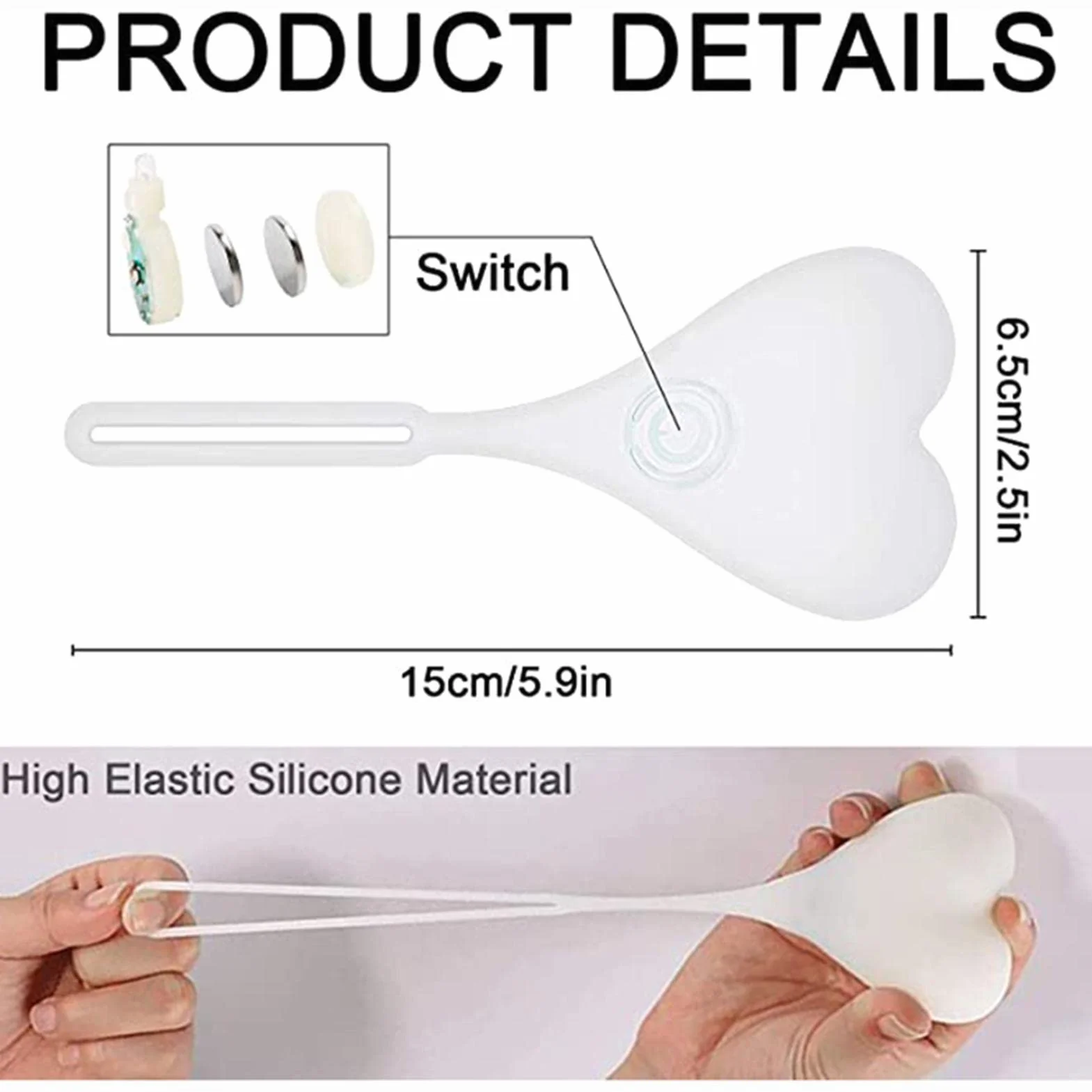 Hankaw Heart-Shaped Lumière Silicone Boules Feu Arrière LED Vélo Étanche