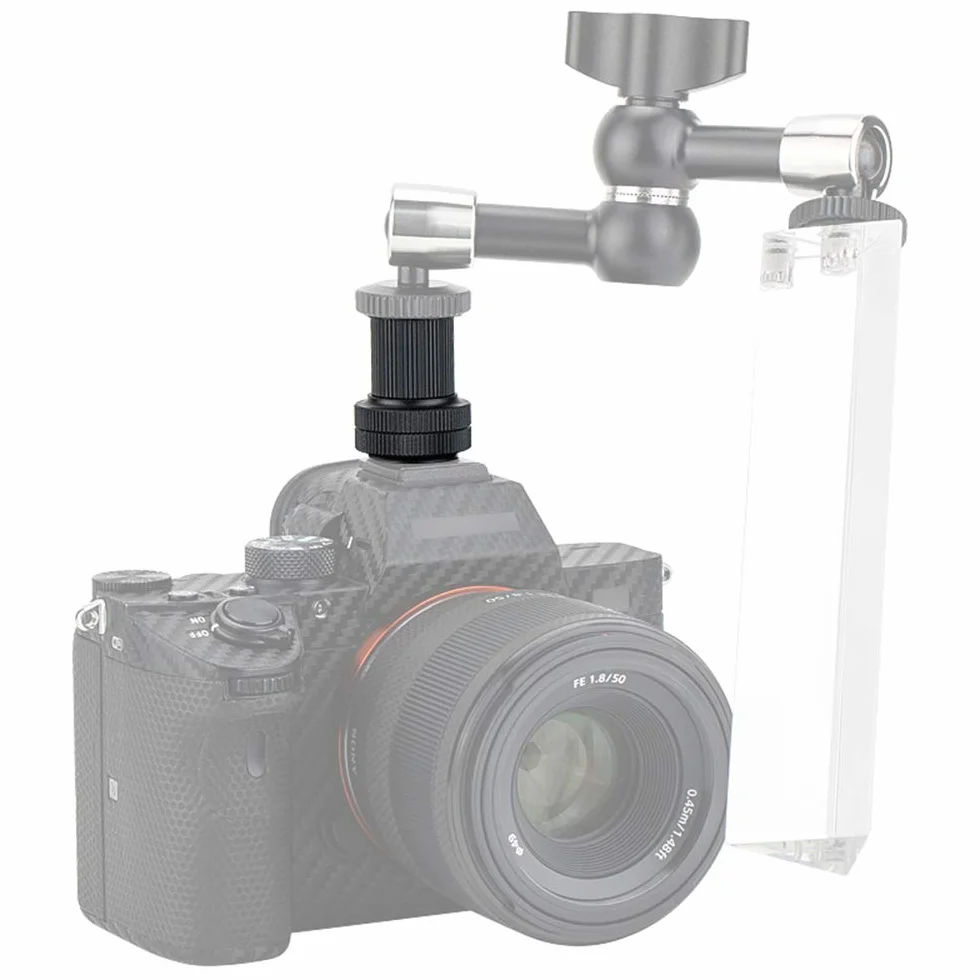 JJC Adaptateur griffe pour appareil photo pour vis mâle/femelle 1/4"-20, appareil à visser léger, micro flash trépied pour SmallRig Magic Arm 1498 1497