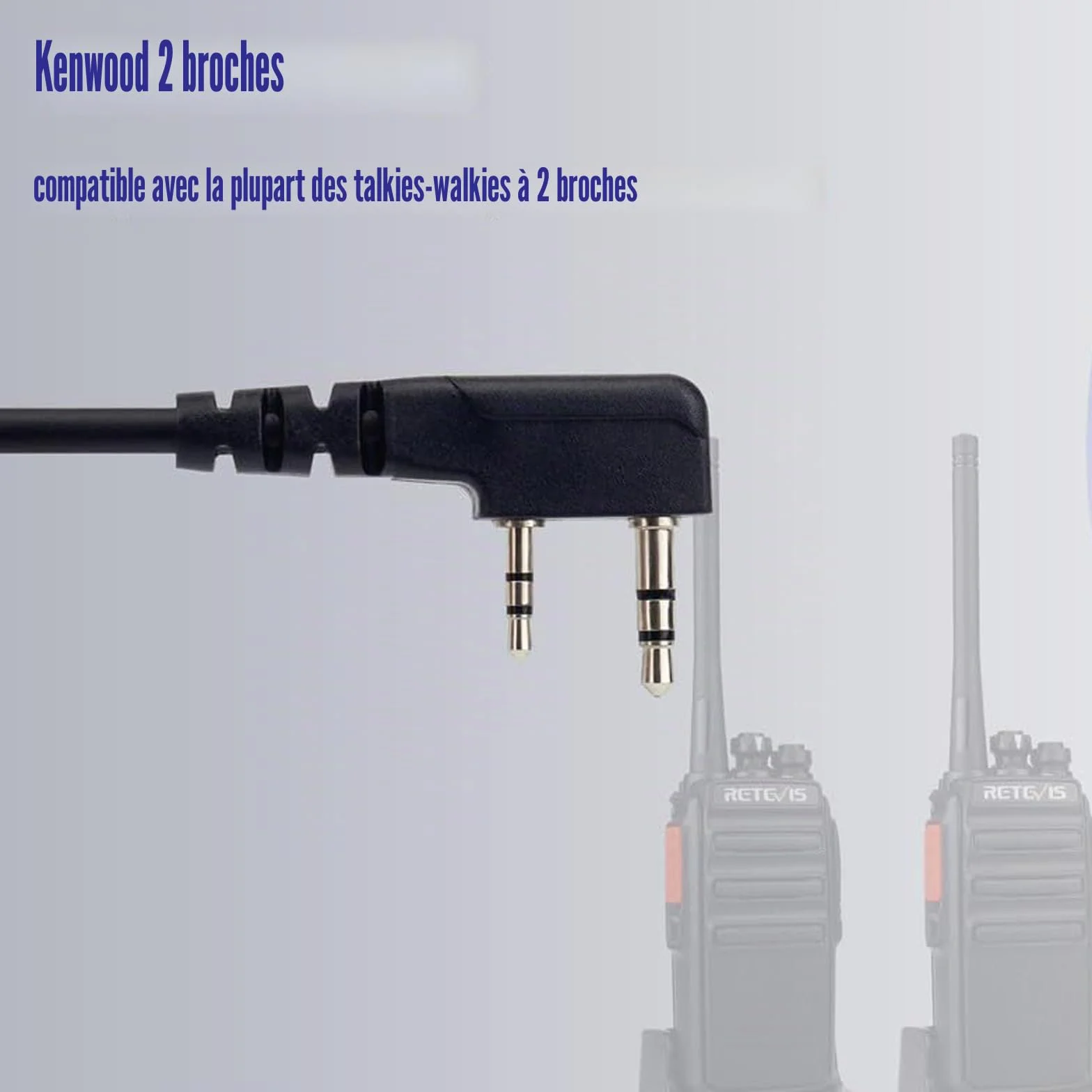 Retevis Câble Programmation pour Talkie Walkie Programmateur USB compatible avec Baofeng UV-5R BF-888S Radtel Quansheng UV-K5, RT24 RT27 RA79 H777H RT668 RT5R Win10/Win11 (1 pièce)