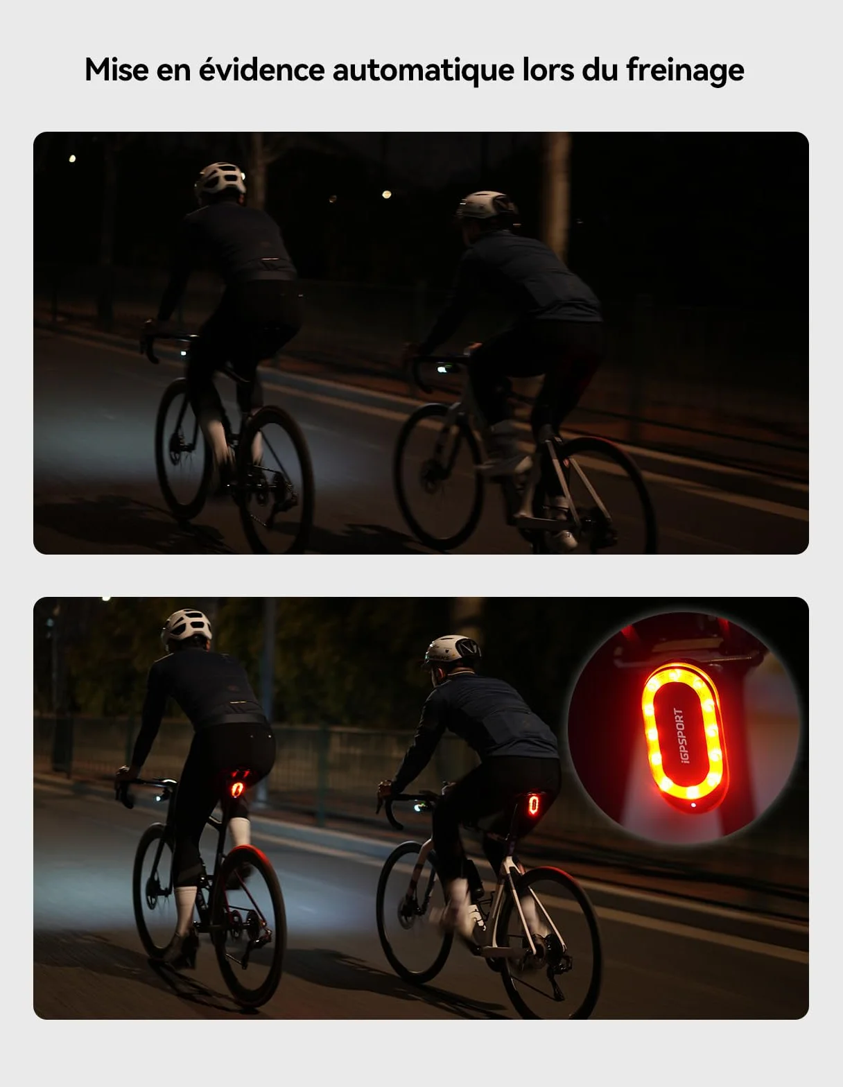 iGPSPORT SR Mini Feu Arriere Velo Radar 160m Detection Radar Alerte Lumineuse Avertisseur Frein 7 Modes Eclairage 220° 20H Ant+ Bluetooth 5.0 IPX7