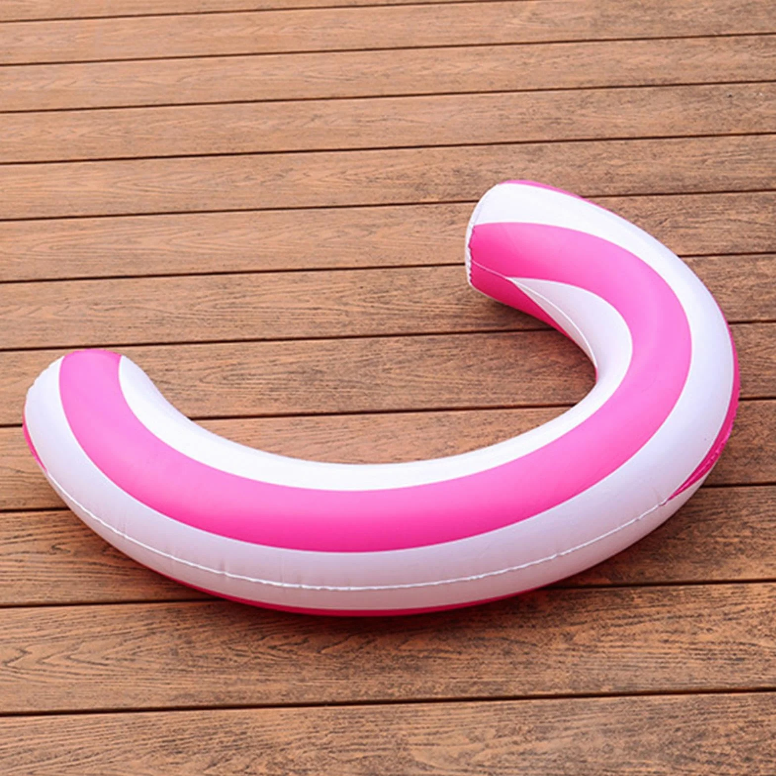 Flotteur pour Adultes en Forme de U, PVC, Frites de Piscine Gonflables Étancher, Motif Rayé
