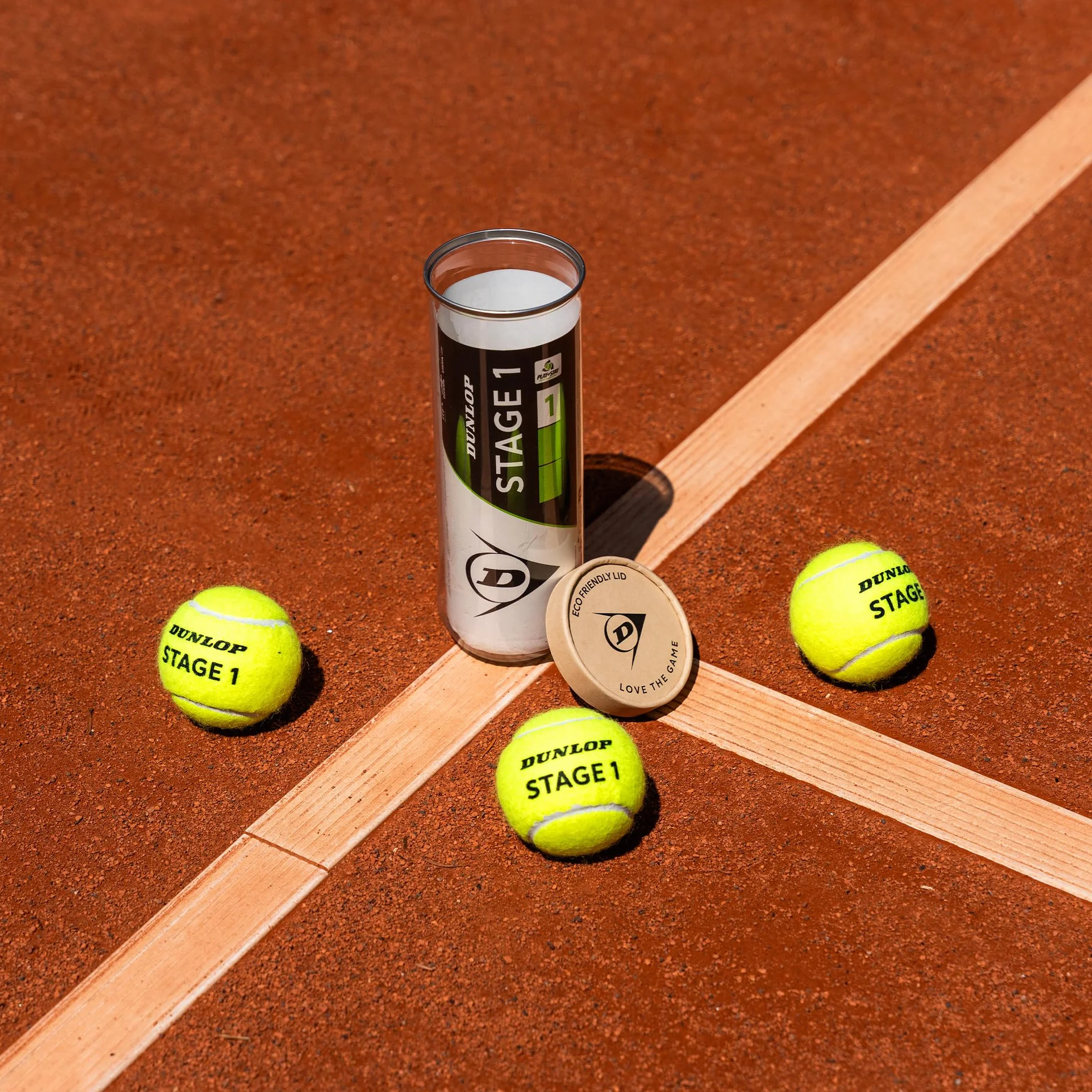 DUNLOP Balle de Tennis Stage 1 Verte pour Large Terrain