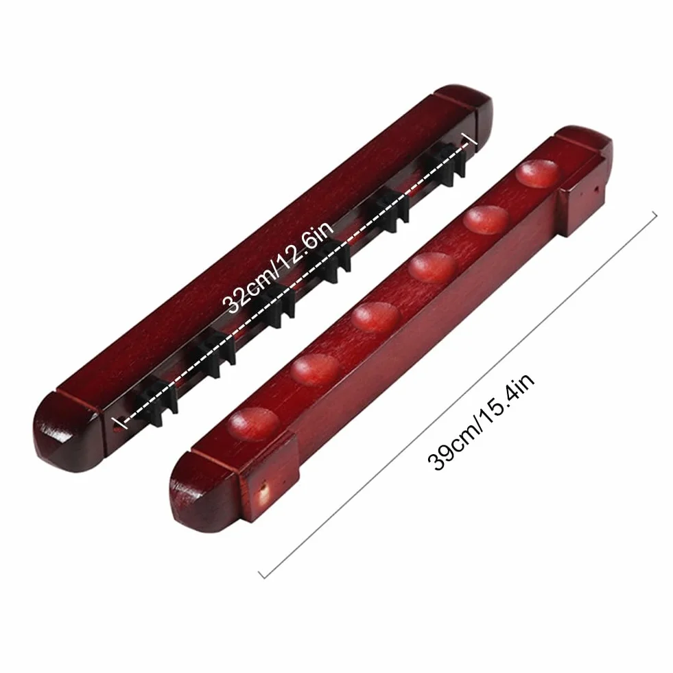 Helweet Support de Queue de Billard Mural 6 Trous 39cm