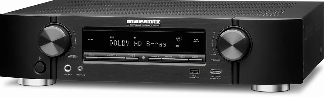 Marantz NR1510 Récepteur AV 5.2 canaux Noir HEOS Multiroom AirPlay 2 Bluetooth Wi-Fi