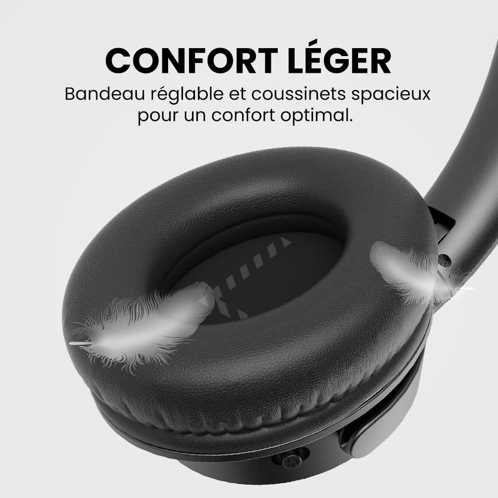 Avantree Ensemble – Casque TV sans Fil Bluetooth pour Regarder la Télévision, Son Clair, Installation Facile, Base de Recharge, 35h Autonomie, Confortable, Compatible avec Optique, AUX et Bluetooth