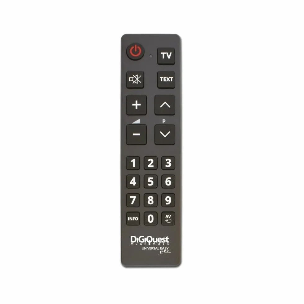 Télécommande Universelle TV Digiquest Easy avec Grandes Touches, Facile à Utiliser, idéale pour hôtels, hôpitaux, EHPAD et Personnes âgées