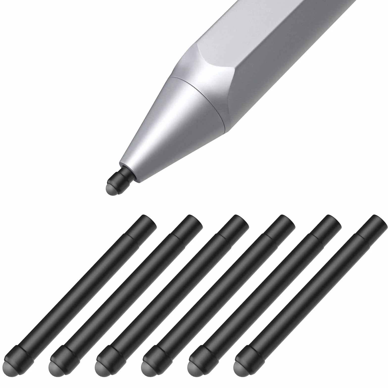 Moko Surface Pointes, Pen Pointes Stylet Surface Remplacement, (6 PCS, Type HB Original) Mine Originale pour Stylet Surface Pen, pour Surface Pro 2017 Pen (Modèle 1776), Surface Pro 4 Pen - Noir