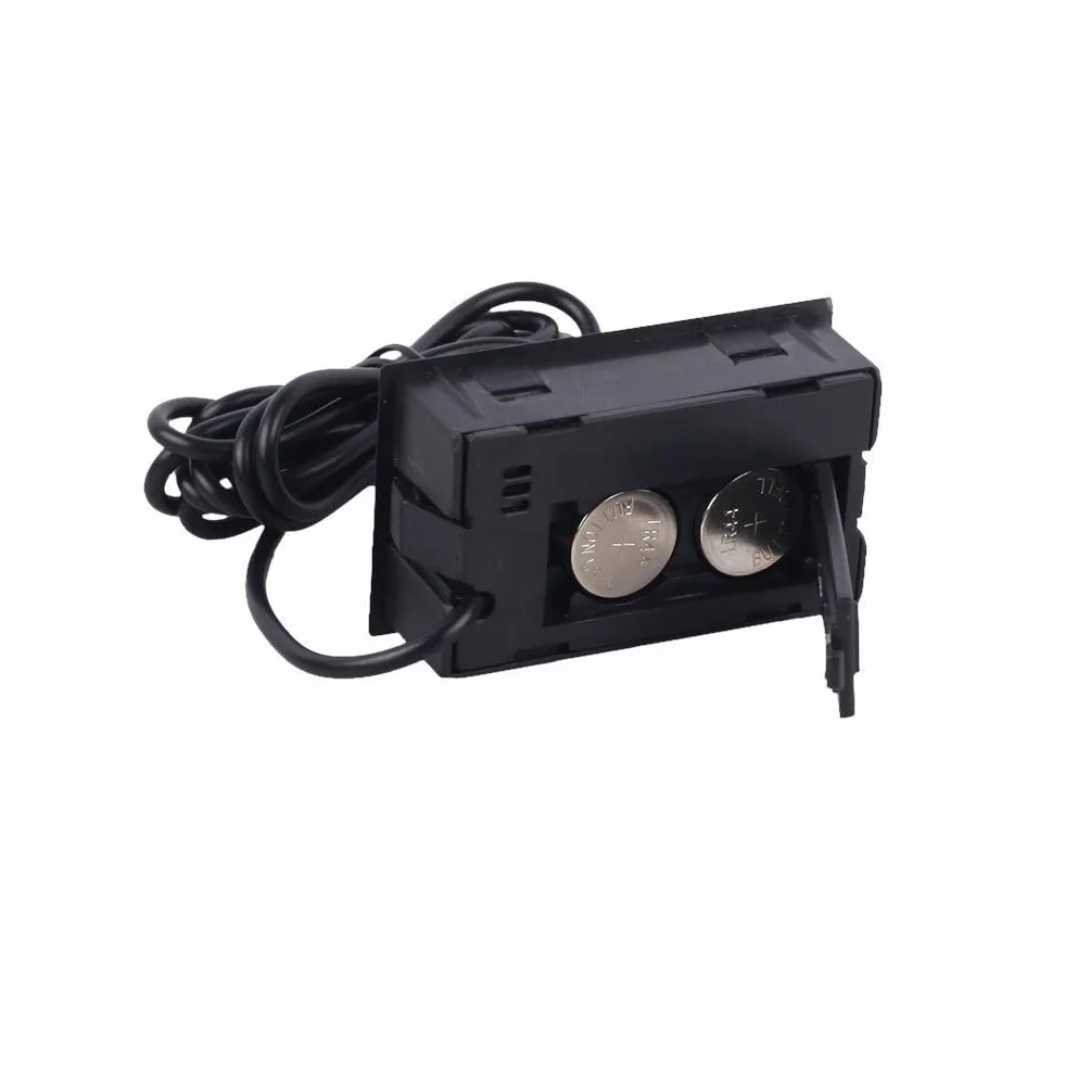 ARCELI 2-en-1 Digital LCD Thermomètre Hygromètre avec Externe pour Reptile Incubateur Aquarium - Noir