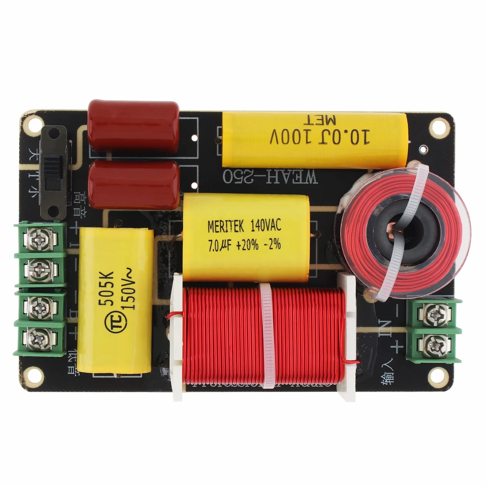 Lot de 2 croisements à 2 voies pour haut-parleur, 250 W 4-12 Ohm HiFi