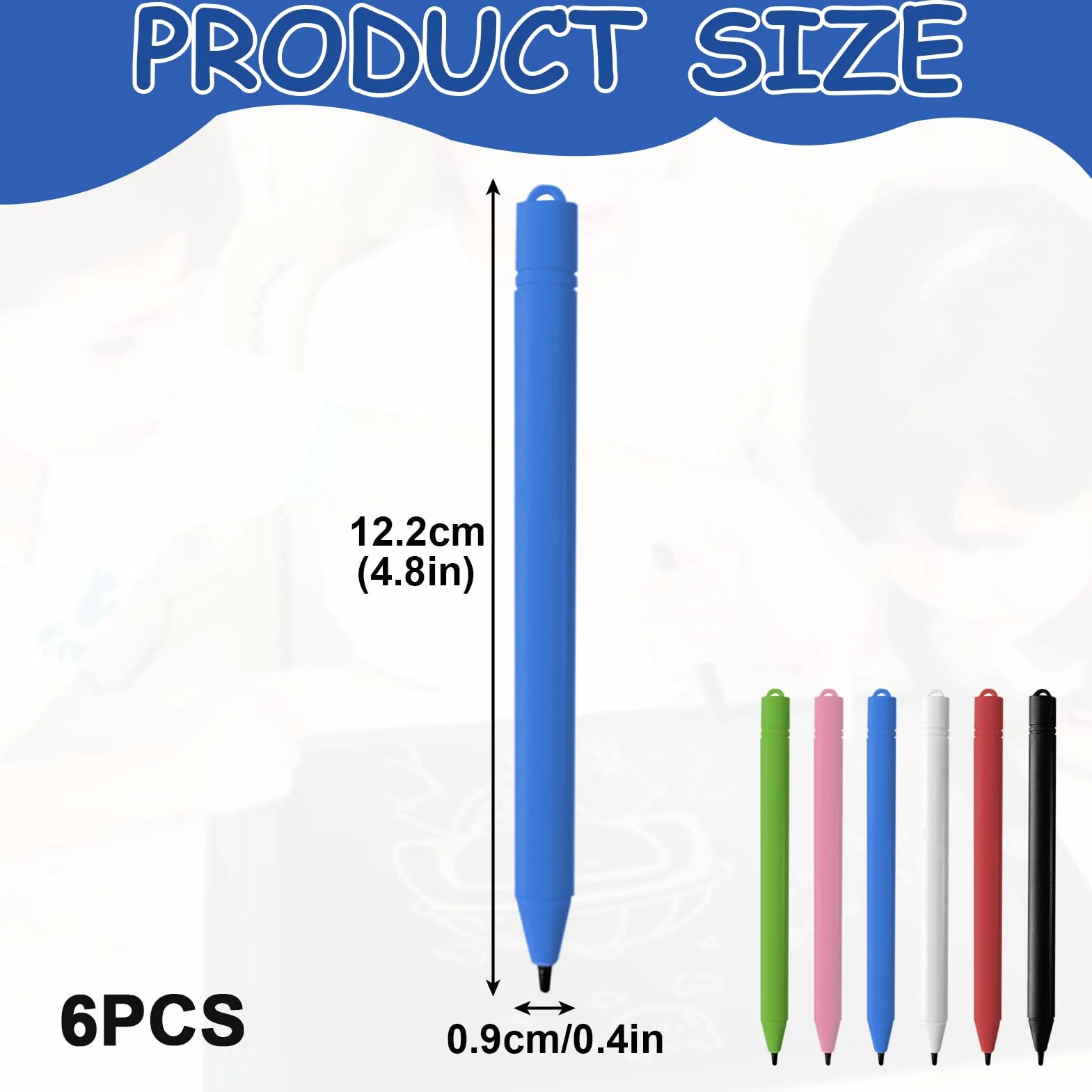 Stylos de Rechange pour Tableau d'écriture LCD, Stylet Tablette pour Dessin, Lot de 6