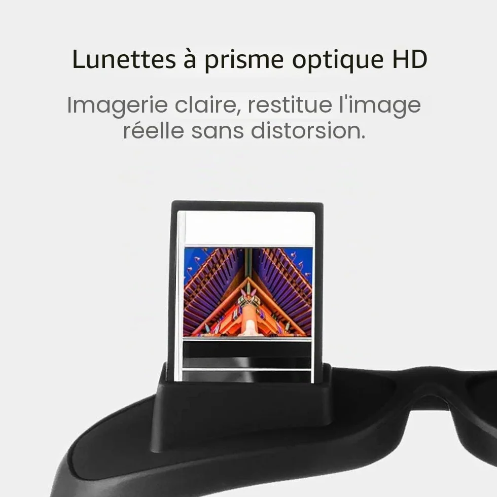 OKCSC Lazy Glasses 90° Laying Down Prism Glasses Horizontal Bed Reading Glasses High Definition for Reading Watching TV Phones -Small
