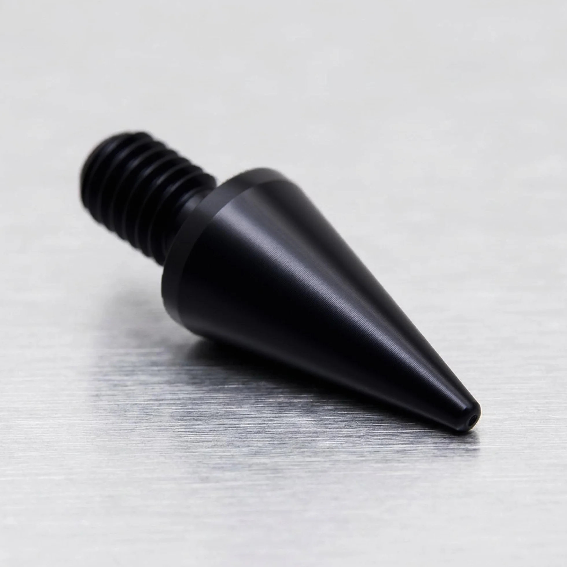 PrecisionGeek Speaker Spikes M6 – Aluminium Noir Ø10 × 20 mm – Anti-Vibration – 4 pièces