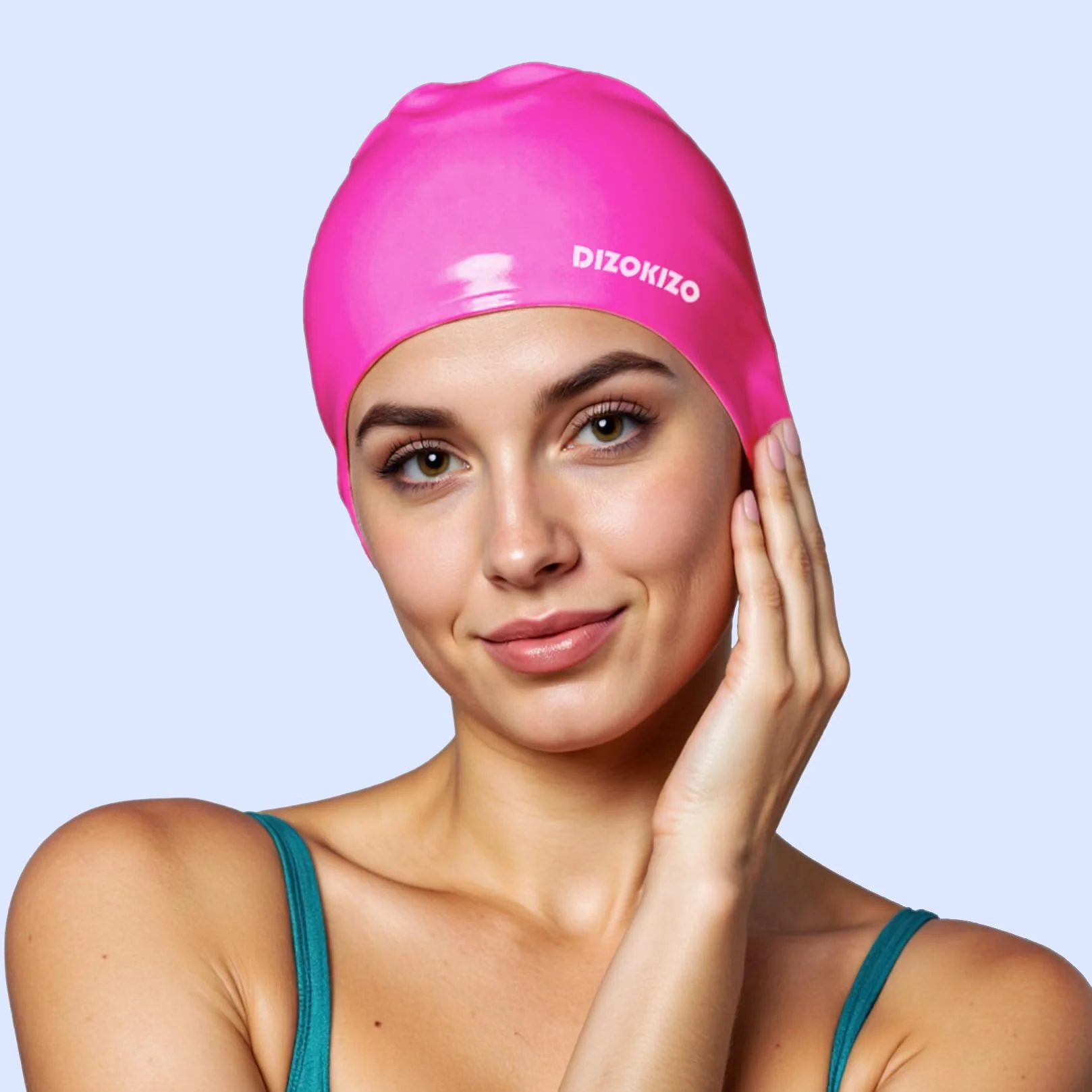 Bonnets de Bain en Silicone Anti-glissants pour Adultes Cheveux Longs et Courts, Lot de 2