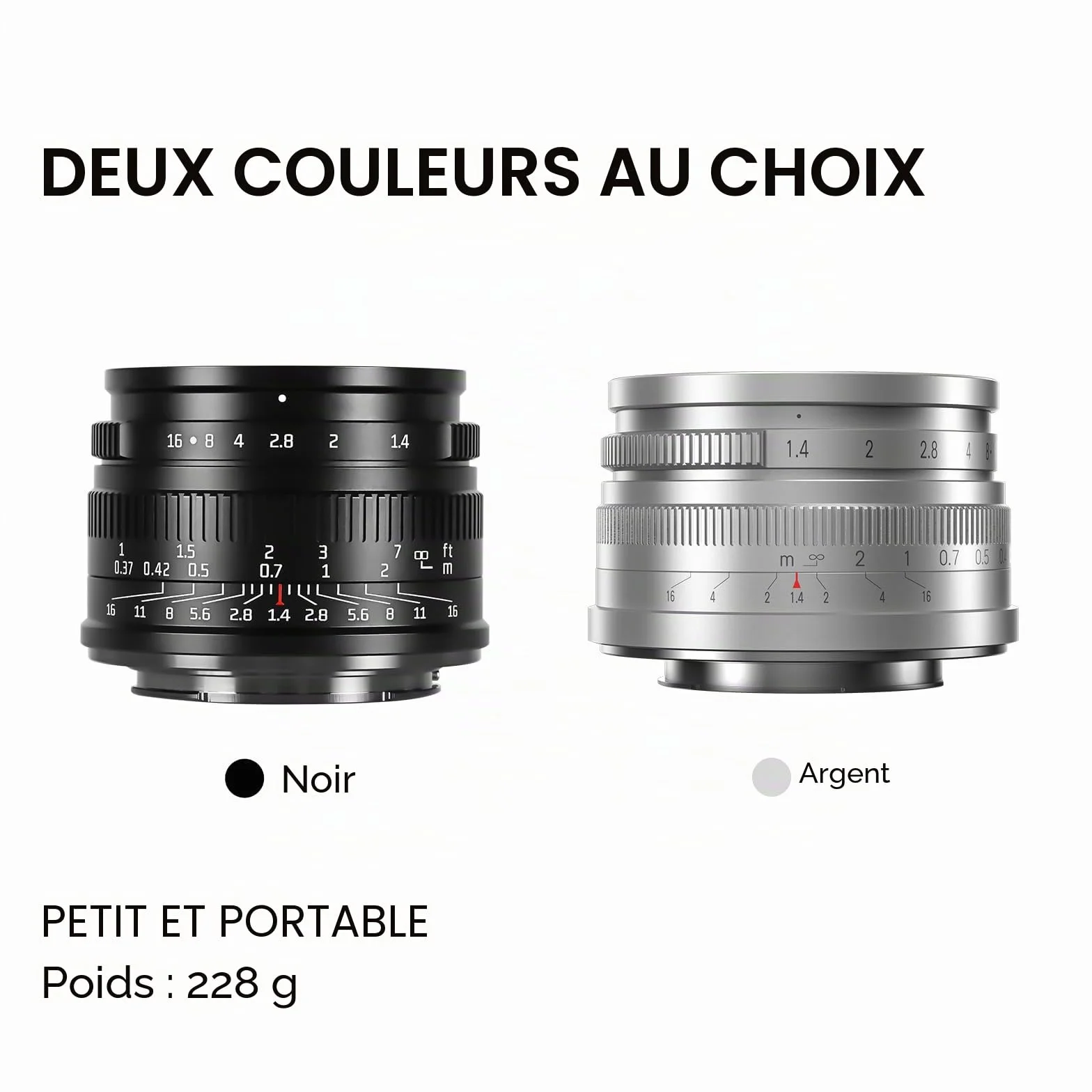 7artisans Objectif fixe 35 mm F1.4 Mark II APS-C Mise au point manuelle Grande ouverture Compatible avec appareil photo Fujifilm Fuji X-A1 X-A10 X-A2 X-M1 XM2 X-T1 X-T10 X-T2 X-T20 X-T30 X-Pro1 X-Pro2
