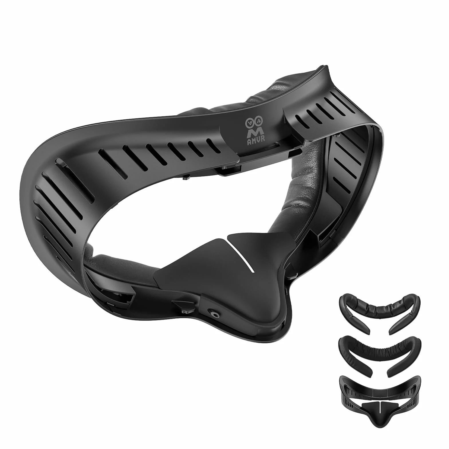 AMVR Face Pad Facial Interface Compatible avec Quest 3S, Ventilation en Forme de Z avec Coussin PU et Ice Silk