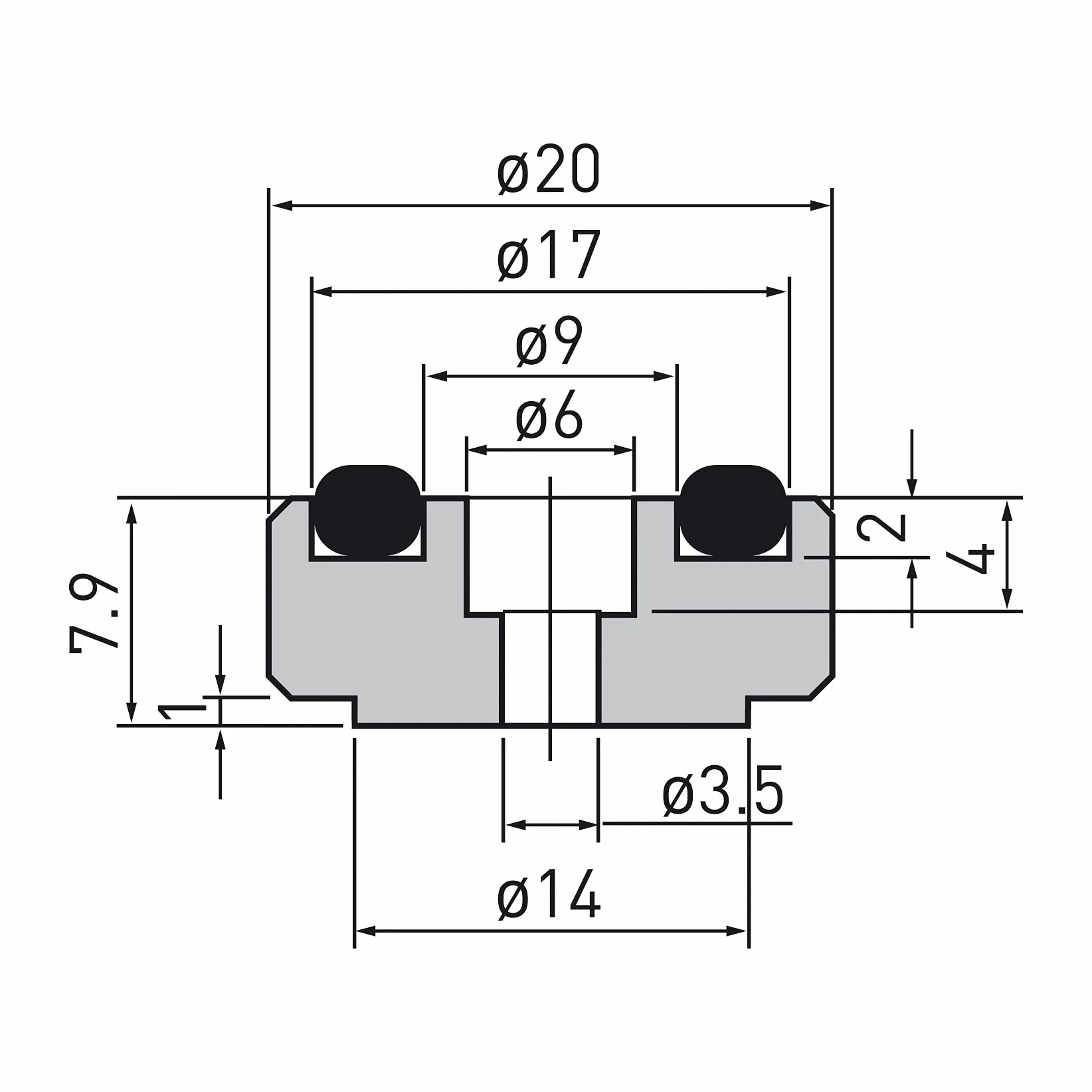 Dynavox Lot de 4 Pieds moletés en Aluminium pour appareils HiFi tels Que Haut-parleurs, amplificateurs et platines - Noir anodisé