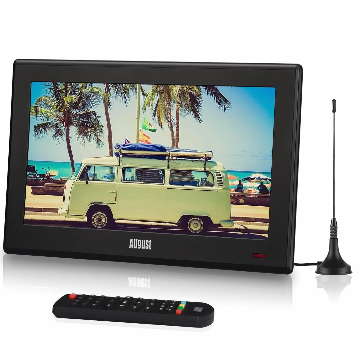 August DA100D Téléviseur Portable 10" TNT HD Enregistreur Intégré HDMI USB AV Camping Caravane