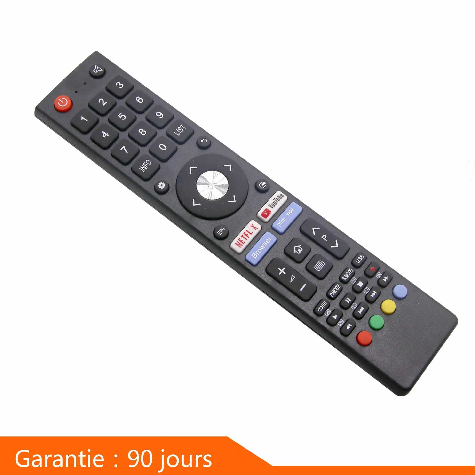 FOXRMT Télécommande pour Chiq Changhong UHD TV U55H7N L32H7N L40H7N L43H7N L50H7N L55H7N GCBL-TV02BDBIR U58H7N U43H7N U50H7N pour Saba SA24S46A9 SA32S67A9 SA40S67A9-Aucune Configuration requise