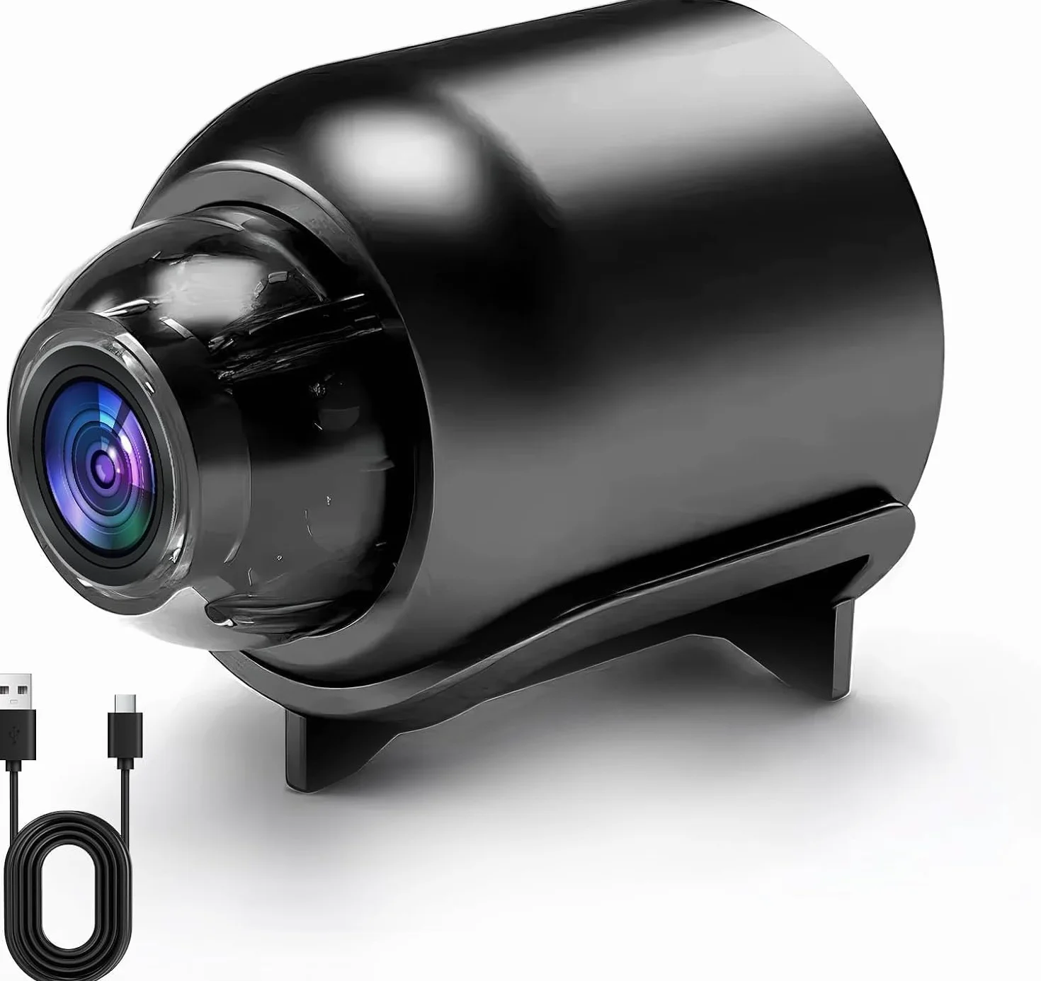 Mini Camera sans Fil Invisible 1080P avec Vision Nocturne Caméra Surveillance sans Wifi Fil Sécurisée pour Maison Bureau et Voiture Grand Angle 140° et Détection de Mouvement Enregistrement à Distance