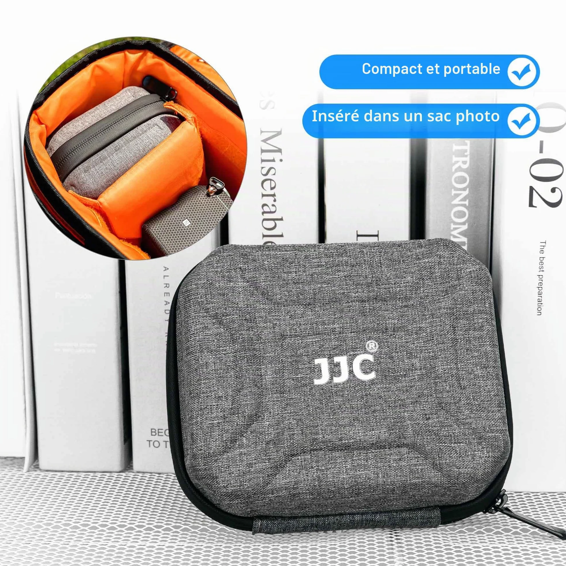 JJC Étui étanche pour 10 filtres Ronds de diamètre jusqu'à 95 mm - Doublure de Protection pour Filtre - Pochette de Transport avec Chiffon de Nettoyage en Microfibre