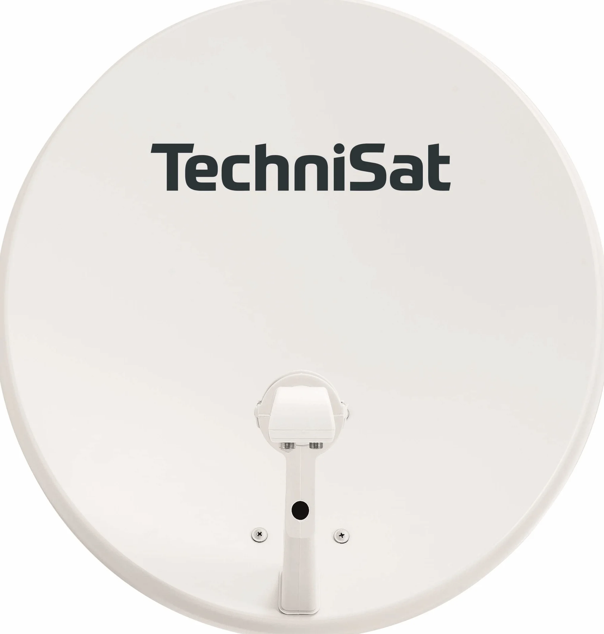 TechniSat TECHNITENNE 60 - Antenne parabolique pour 2 participants (Installation Satellite numérique de 60 cm, kit Complet Comprenant avec Support de mât et LNB Twin Universel) Gris Clair