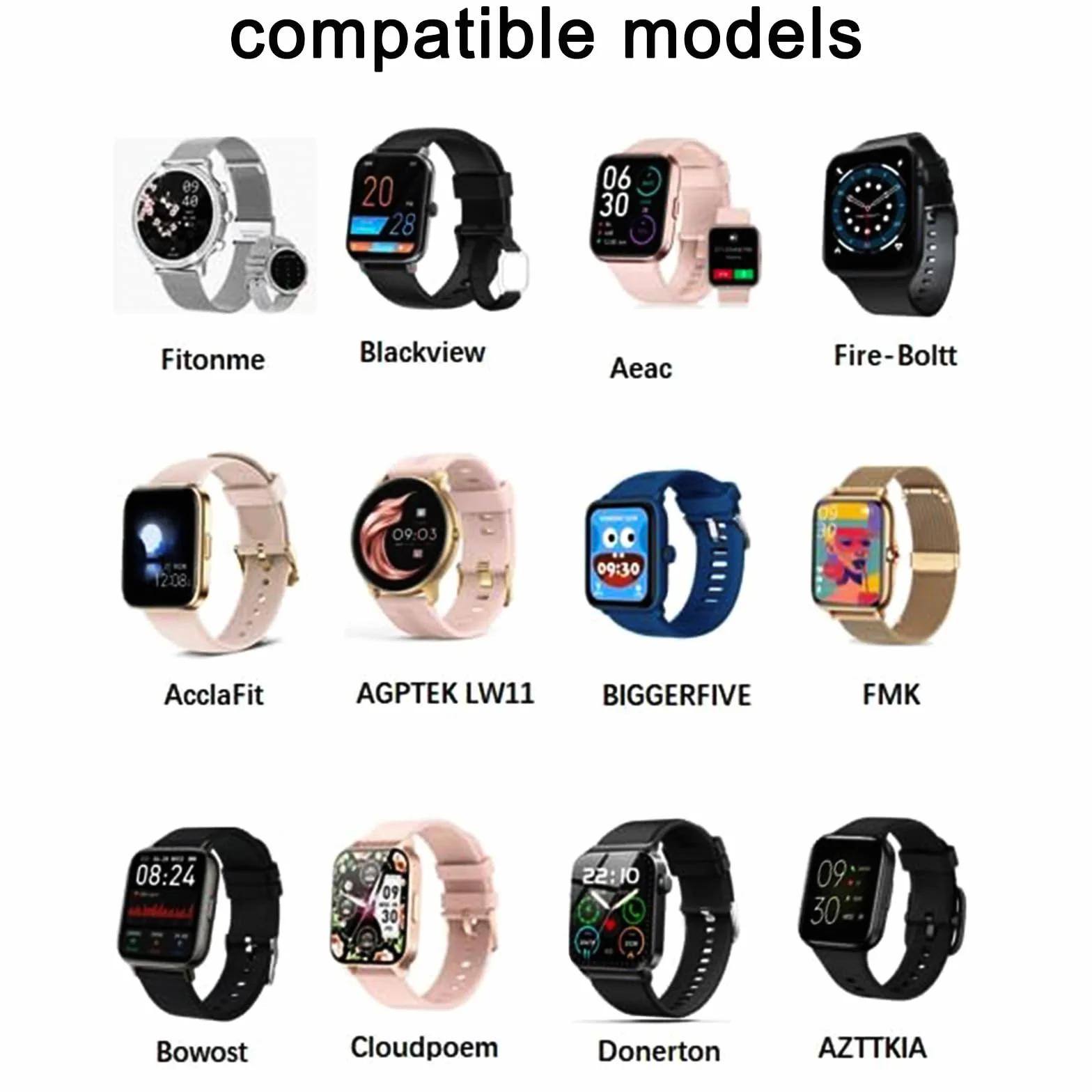 Amzpas Chargeur Montre Connectée, Câble USB 2 Broches de Charge Magnétique pour Smartwatch, Câble de Recharge pour Montre Intelligente Universel, Espacement des Contacts du Chargeur 4mm (USB 60cm)