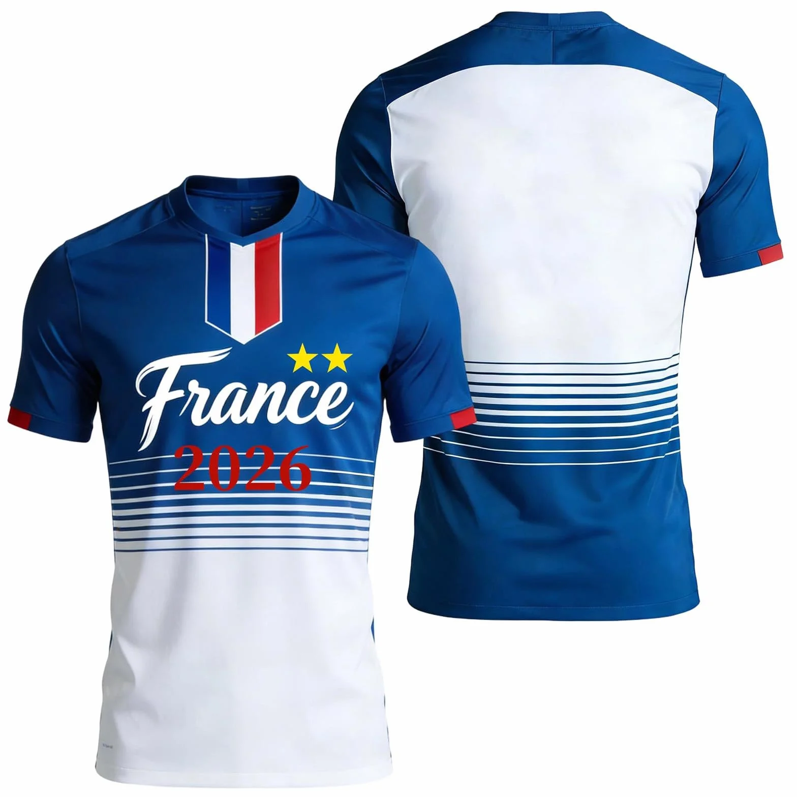 Maillot de Foot Enfant Adulte Personnalisé 2026 avec Nom et Numéro T-Shirt Manches Courtes Tissu Respirant Léger