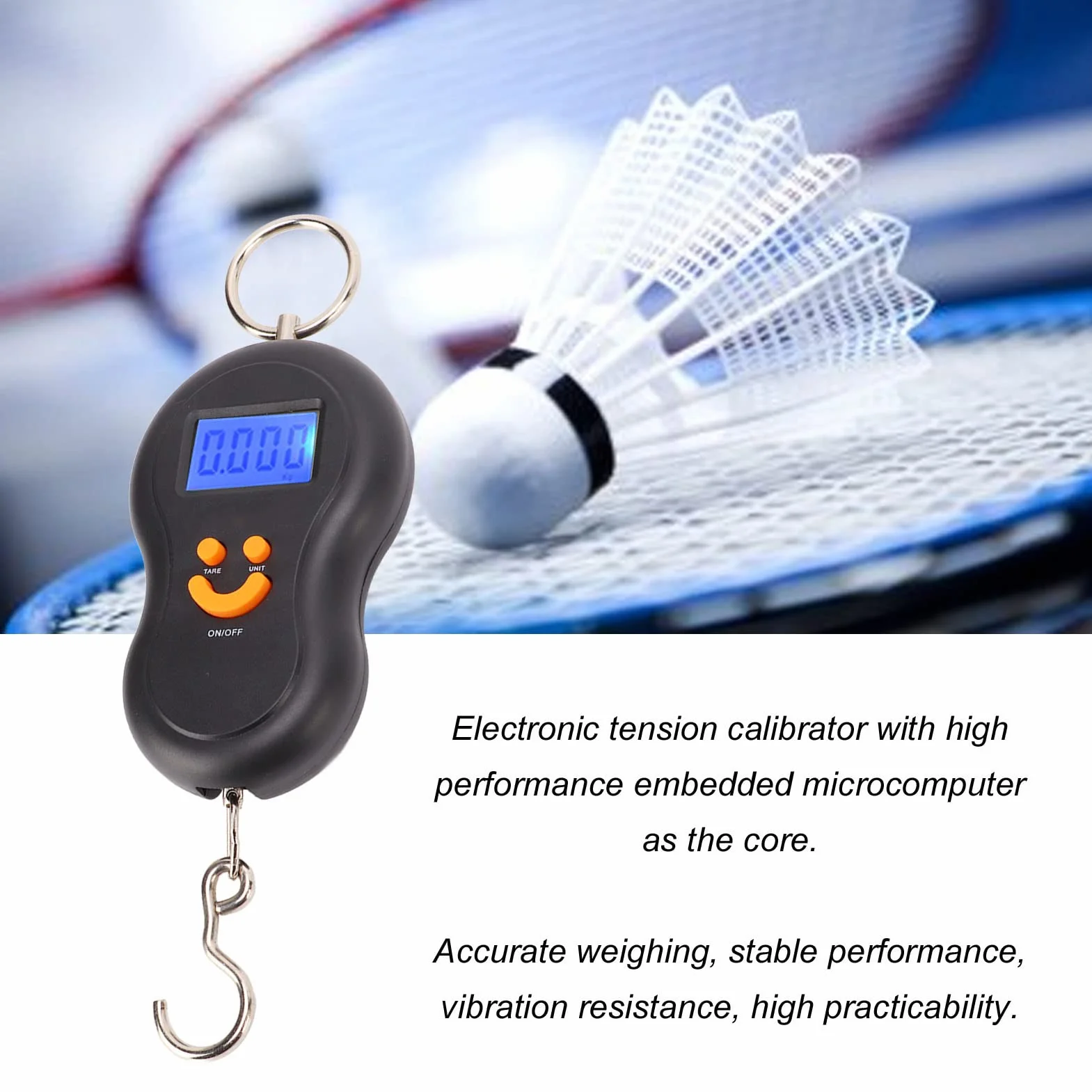 Calibrateur de Tension électronique Pèse-Bagages numérique LCD pour Badminton Tennis Outils de Cordage