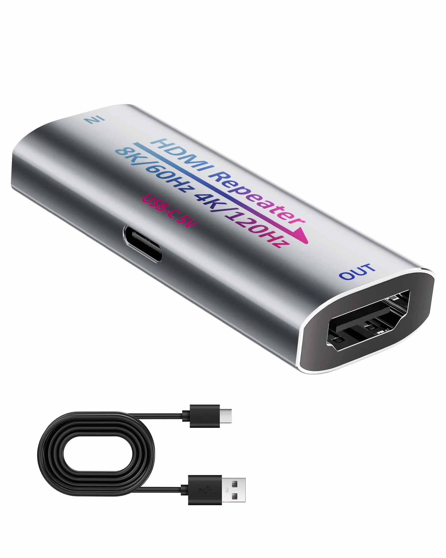 Amplificateur de signal HDMI 8K 2.1, 8K@60Hz/4K@240Hz, étend HDMI 1080p jusqu'à 50m, HDCP 2.3