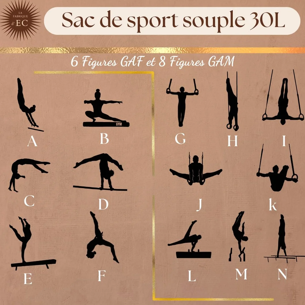 Sac de Sport Souple Rose 30L Gym La Fabrique d'EC