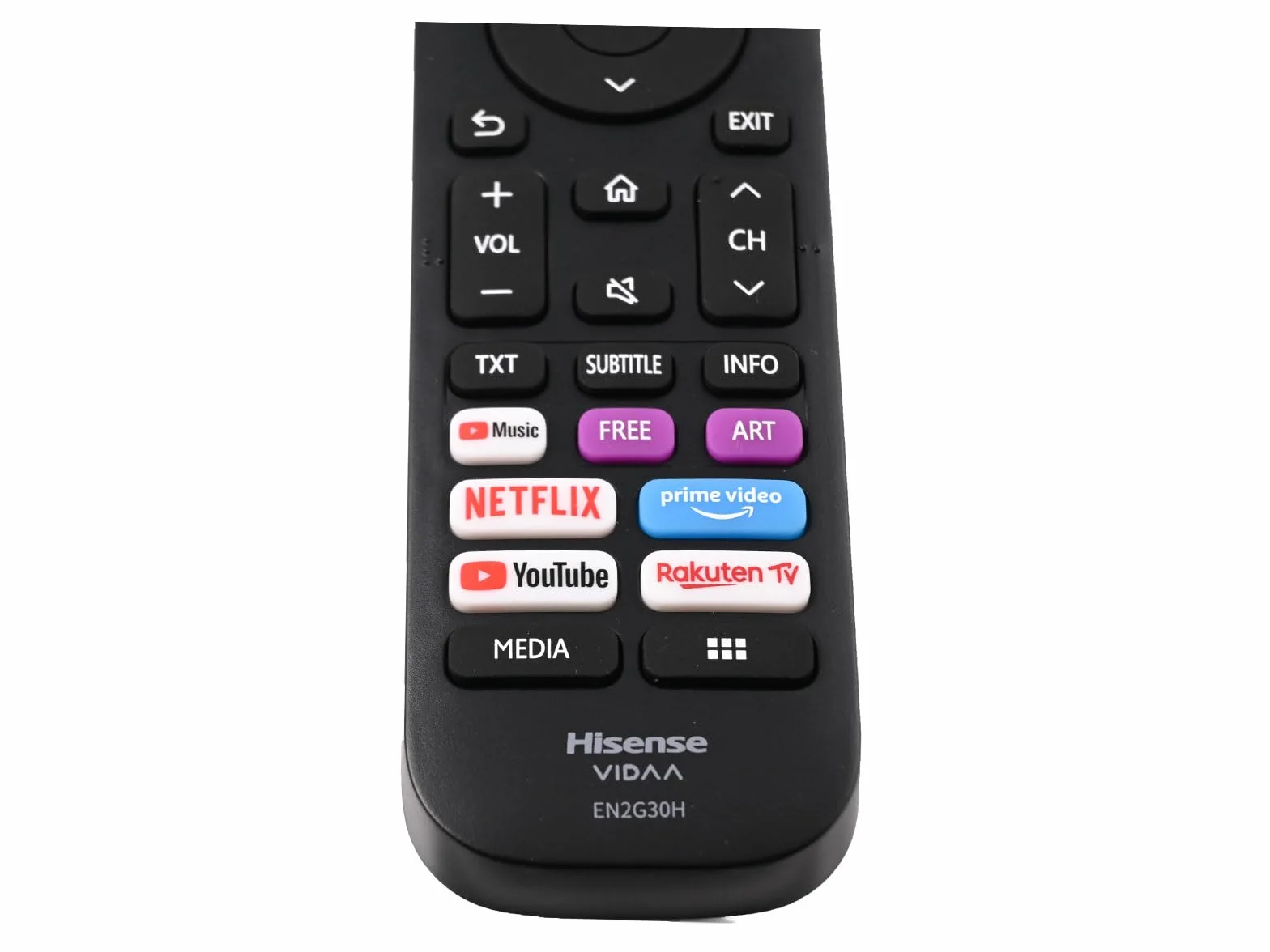 HISENSE EN2G30H VIDAA Télécommande Originale pour Hisense Ultra HD TV avec Touches de Raccourci pour Netflix Youtube & Rakuten TV