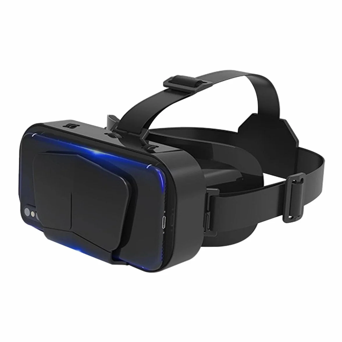 Lunettes VR 3D avec écouteurs 360°, grand écran, lumière bleue, distance pupillaire réglable
