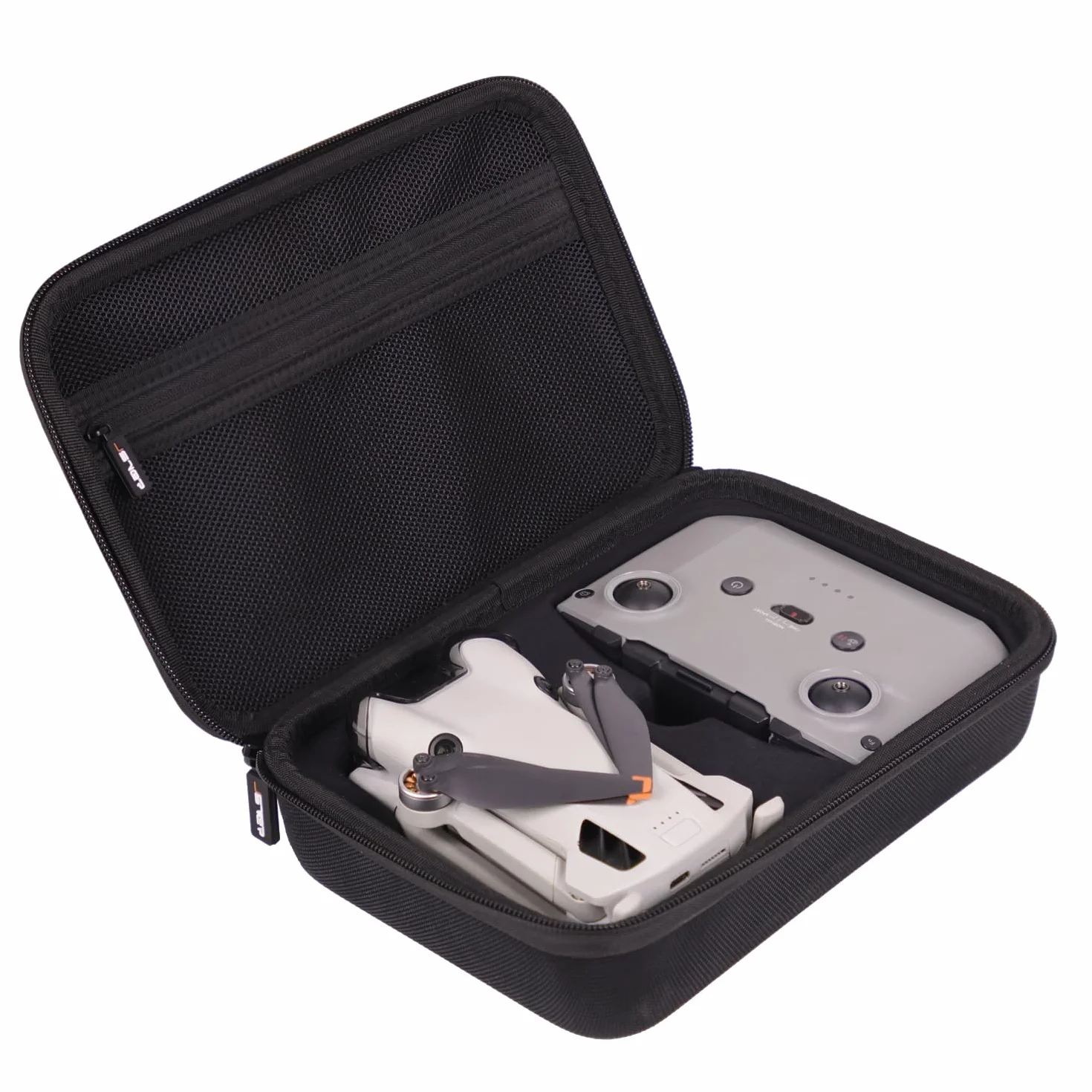 JSVER Étui Case pour DJI Mini 3 Pro, Portable EVA Boîte de Voyage pour DJI Mini 3, Espace de Rangement Sac de Transport pour RC-N2 N3, Noir