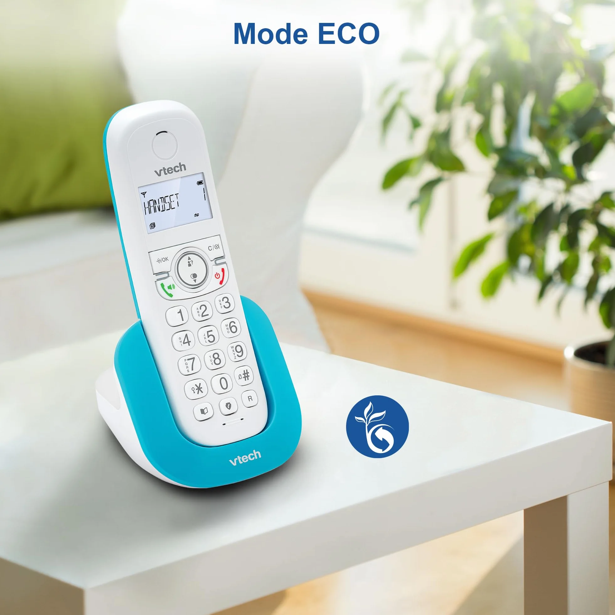 VTech CS1500 Téléphone sans Fil DECT Double Charge avec Blocage d'appel, Identification Appelant, Haut-Parleur Mains Libres