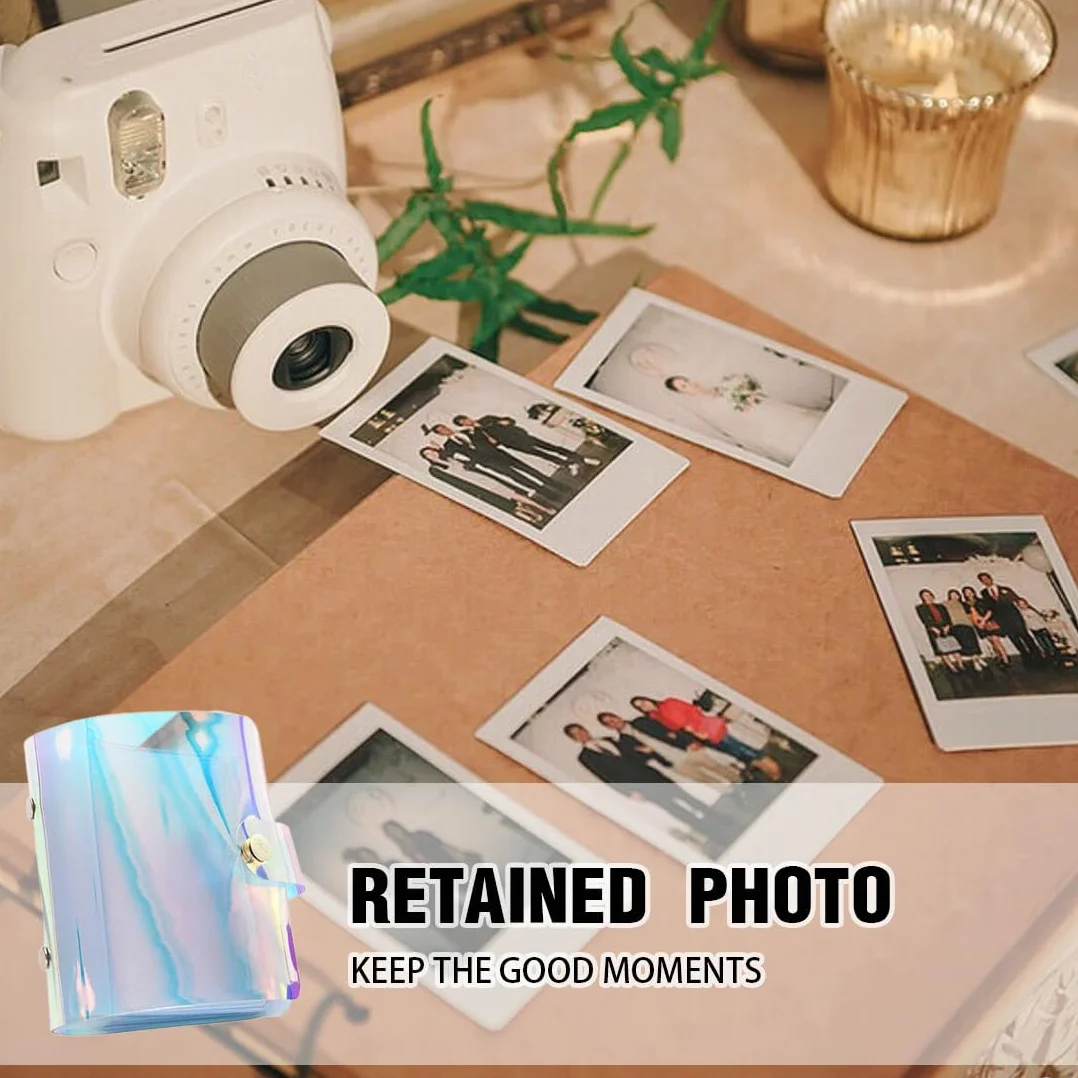 Mini Album Photo,Mini Petit Album Photo de Stockage de Photos,Album Photo pour Timbres Cartes scrapbooking pour Photos de 7,6 cm Compatible avec Fujifilm Instax Mini Film/Polaroid Instax Mini Film