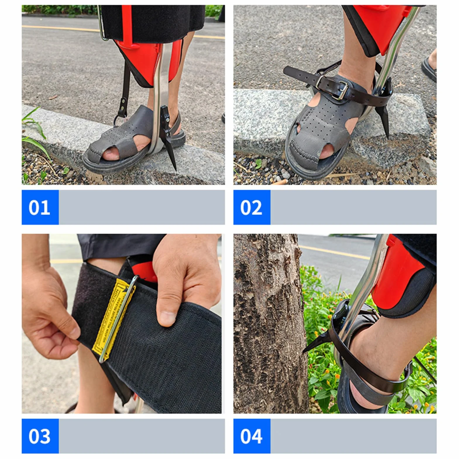 Chaussures d'escalade en alliage d'aluminium, harnais durable ensemble d'outils de sécurité pour sports de plein air