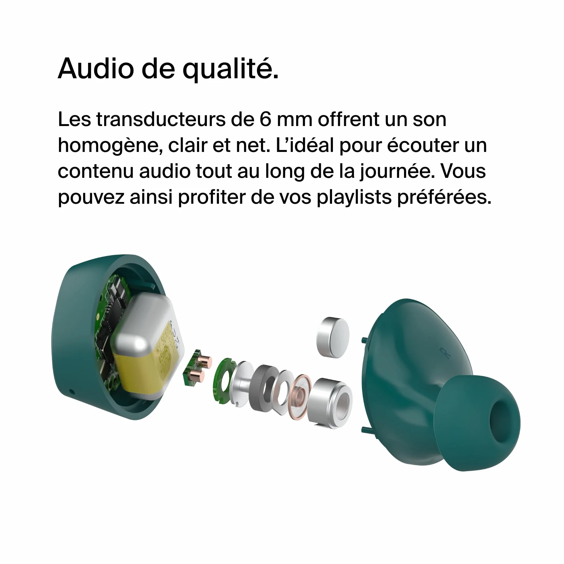 Belkin Écouteurs True Wireless SoundForm Bolt (sans fil, jusqu'à 28h d'autonomie de batterie, mode mono, certification IPX4, Bluetooth, micro, pour iPhone, Galaxy, etc.)