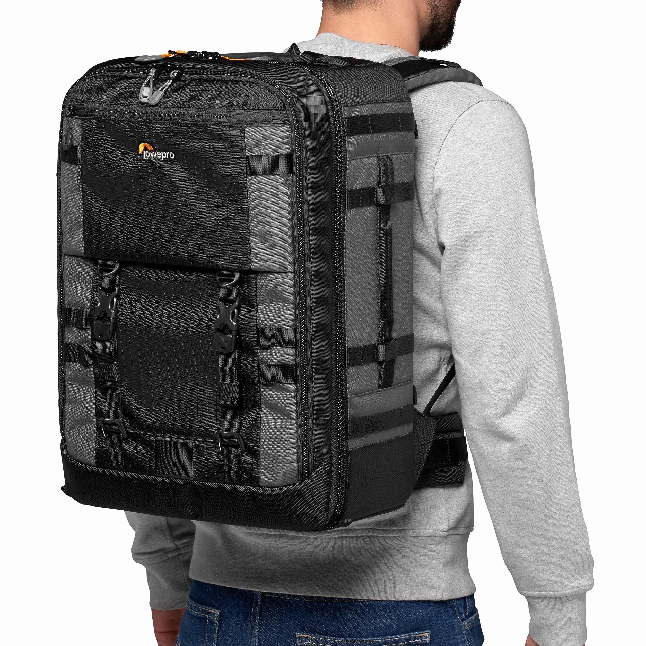 Lowepro Pro Trekker BP 450 AW II - Sac à dos professionnel pour reflex ou sans miroir, avec compartiments maxfit et couverture étanche en noir ou gris foncé