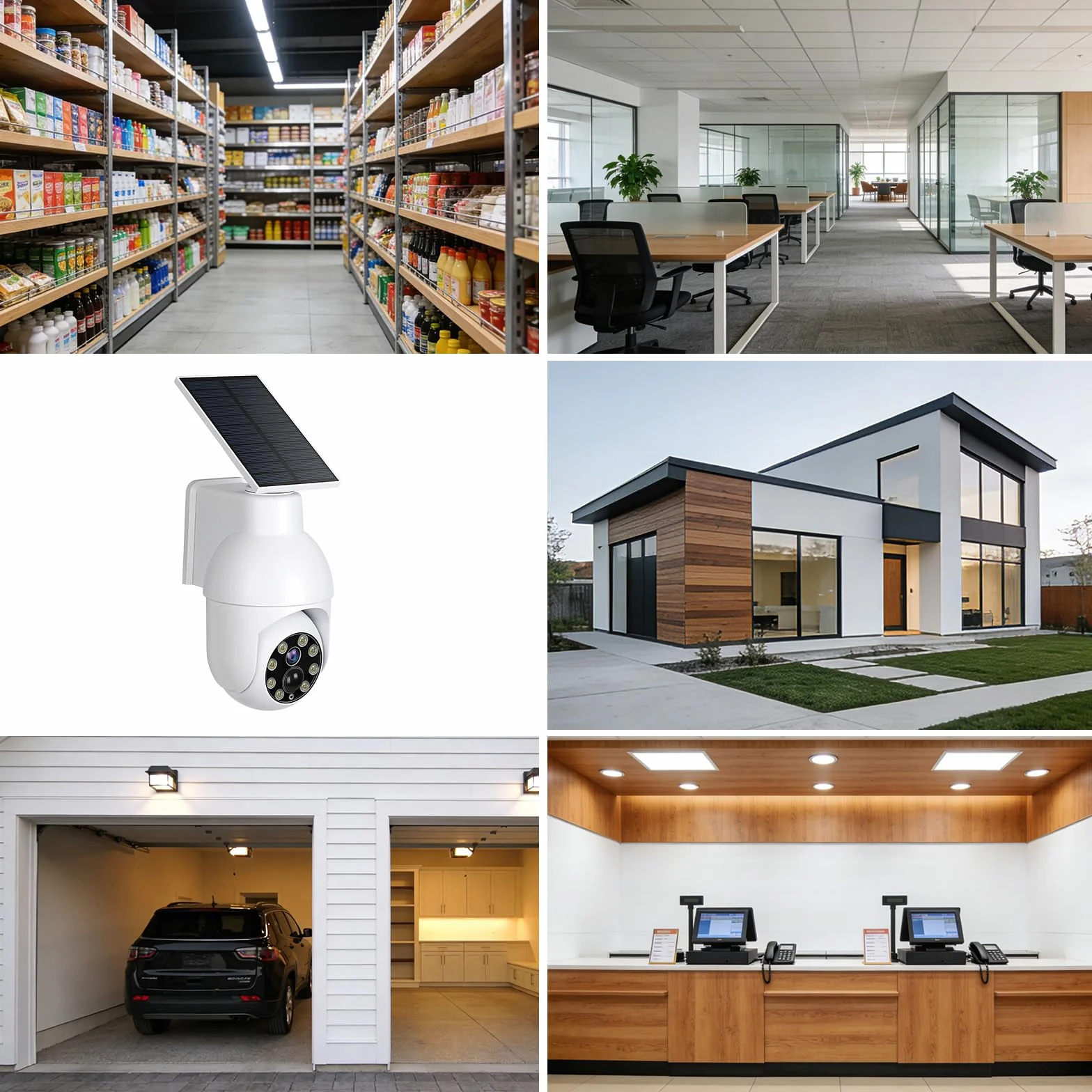 ERWEY Caméra factice solaire avec capteur et lumière rouge clignotante - Caméra de surveillance factice - Étanche IP54 - Pour intérieur et extérieur