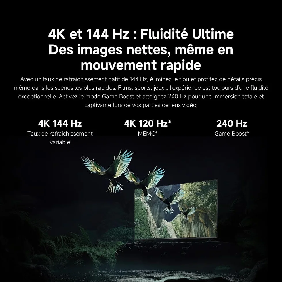 XIAOMI TV S Mini 55 2025 QLED 55 cali Mini LED Dolby Vision Atmos 144Hz 1200 nitów